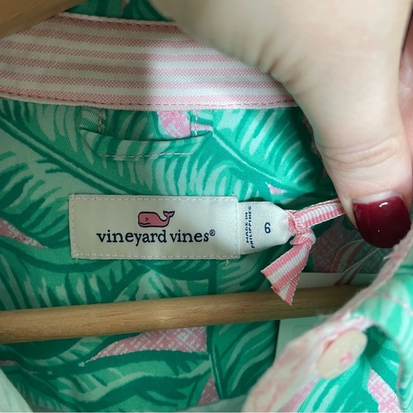 🆕 NWT Vineyard Vines Banana Leaf Margo Shirt Dress 6 - Picture 4 of 8